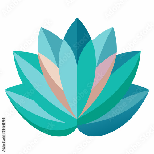 Transparent Petal Layers on White