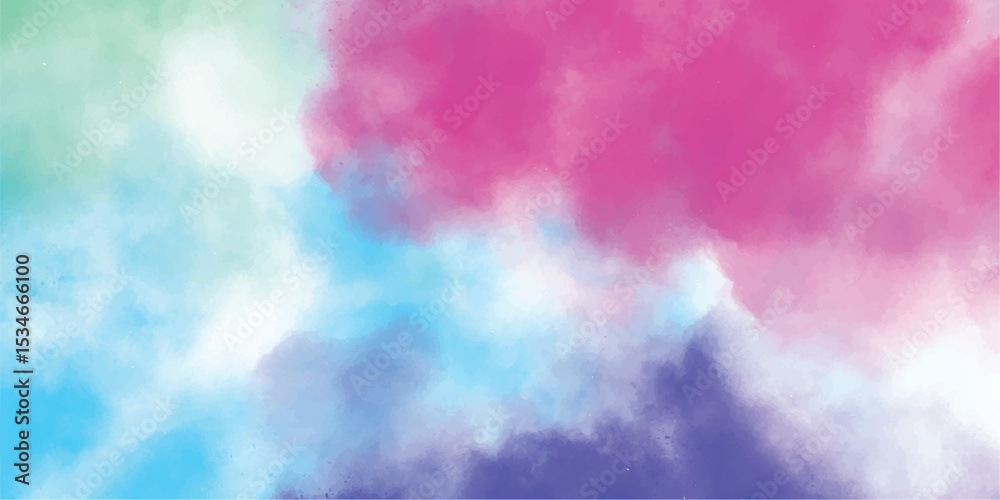 Fototapeta premium Colorful abstract watercolor background with a blend of purple pink blue and green hues suitable for graphic design projects and creative artwork