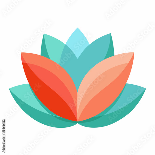 Transparent Petal Layers on White
