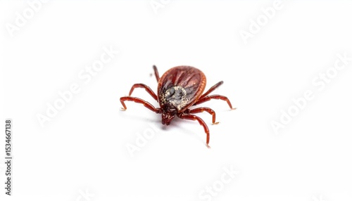 Tick Close-up: A detailed, isolated view of a tick, showcasing its intricate anatomy and highlighting the potential health concern.