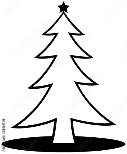 Christmas tree silhouette b...