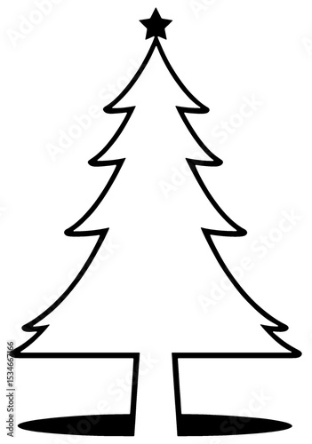 Christmas tree silhouette b...