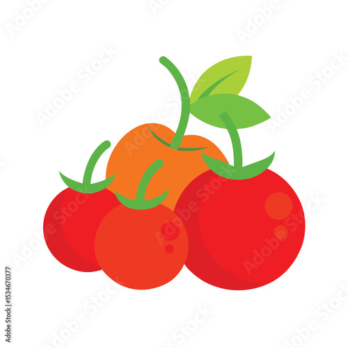 Vibrant Red Tomatoes A Cluster of Juicy, Ripe Tomatoes