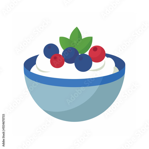 Delicious Creamy Yogurt with Berries A Healthy and Refreshing Breakfast or Snack