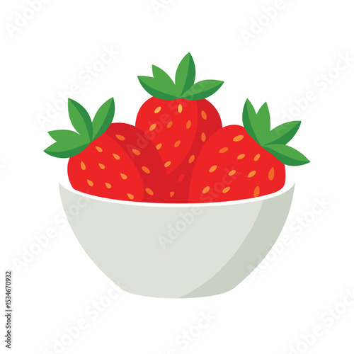 Sweet Strawberries in a Bowl Fresh, Juicy, and Delicious Berries