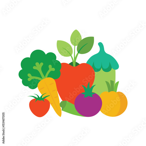 Vibrant Vegetable Harvest A Colorful Collection of Fresh Produce