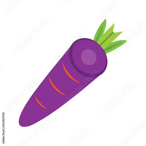Vibrant Purple Carrot A Unique Vegetable Illustration