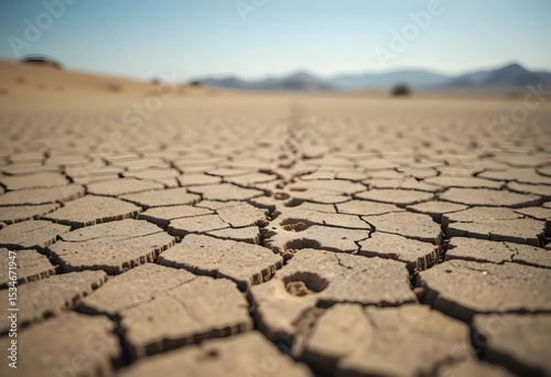 Desertification landscape illustrating the impacts of drought on Earth's ecosystems during Earth Day awareness campaign