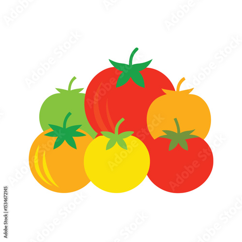 Vibrant Colorful Tomatoes A Fresh and Juicy Harvest