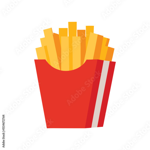 Crispy Golden French Fries A Delicious Treat in a Red Carton