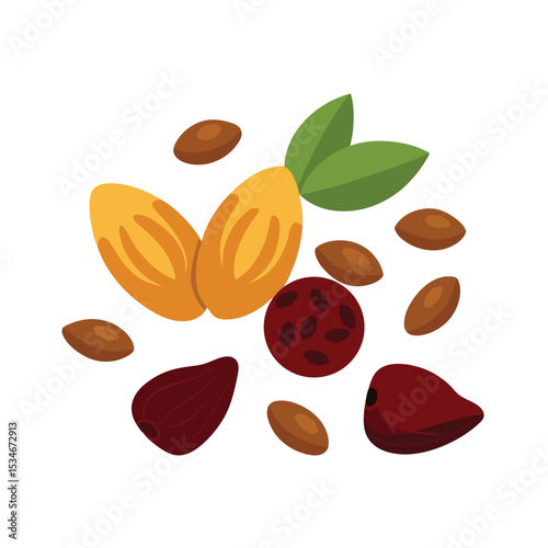 Delicious and Nutritious Mix of Almonds, Cacao Nibs, and Seeds A Healthy Snack or Ingredient