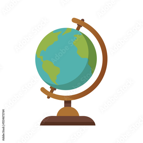 Explore the World A Colorful Globe Illustration for Travel and Education