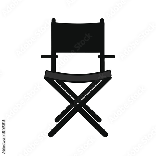 Director's Chair Icon of Filmmaking and Theater Production