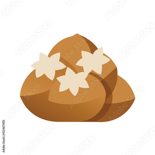 Delicious Brown Nut Pastry A Sweet Treat Icon