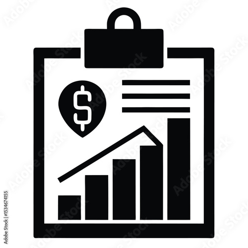 Financial advisor element isolated personal finance chart on white background