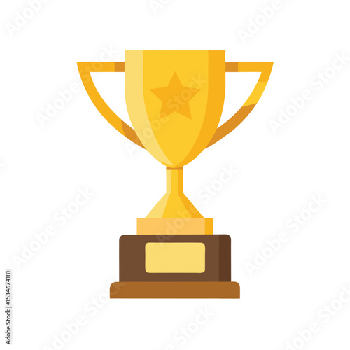 Golden Trophy Celebrating Success and Achievement