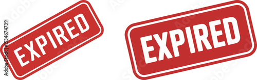 Expired Stamp – Bold Red Vector Illustration for Expiry Notices, Document Status, and Digital Communication

