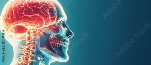 Detailed illustration of human brain anatomy