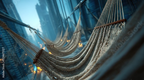 Elevated relaxation: Urban hammocks offer a unique escape amidst city life