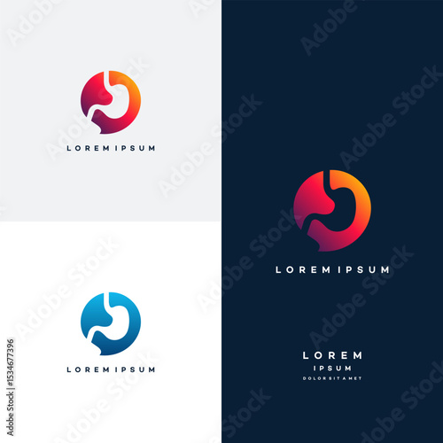 Stomach logo designs, Stomach Forum logo template, Stomach Discuss logo vector