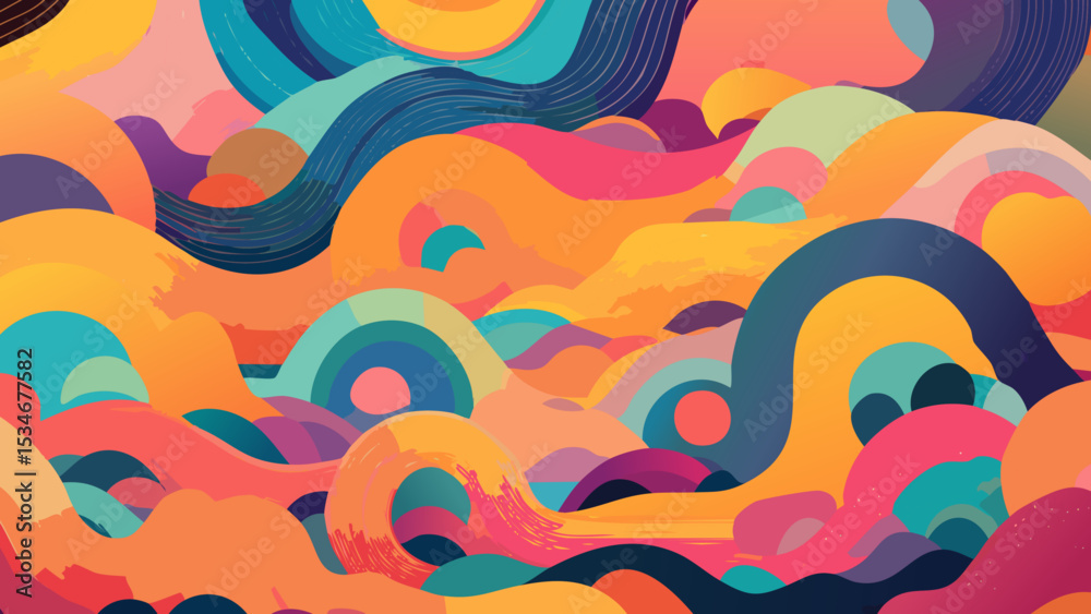 Obraz premium Abstract Memphis Style Pattern.