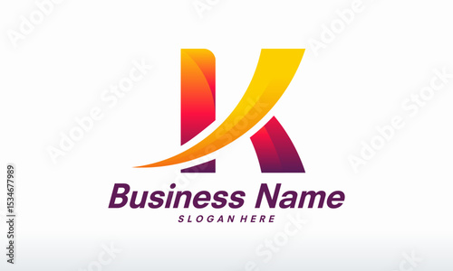 Modern K Initial logo designs concept, K initial Logo template