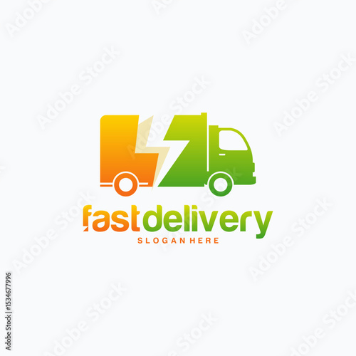 Fast Delivery logo designs vector, Flash Shipping logo template