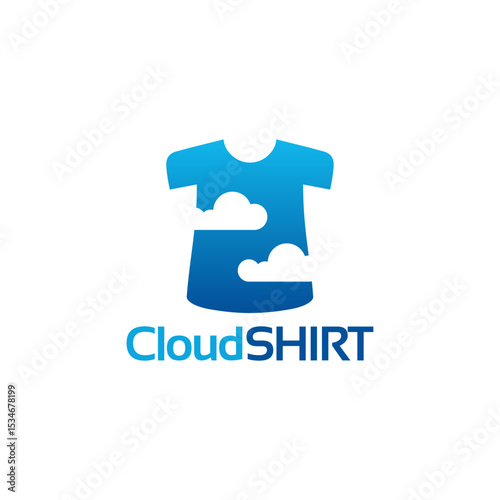 Cloud Shirt logo designs, Online Fashion logo template