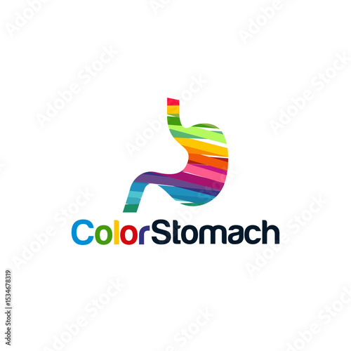 Stomach Logo designs, Colorful Stomach logo designs concept vector