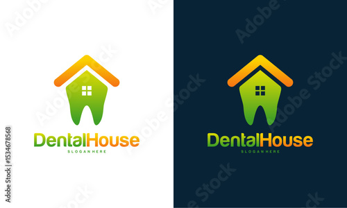 Dental House logo designs concept vector