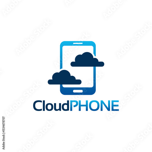 Cloud Phone logo template designs concept, Online Phone logo template