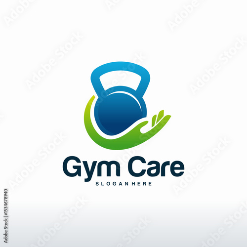 Gym Care logo designs vector, Gymnastic logo designs template