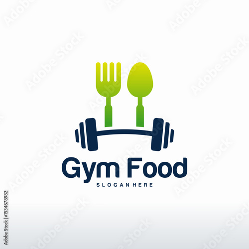 Gym food logo designs concept vector, Gym Nutrition logo vector