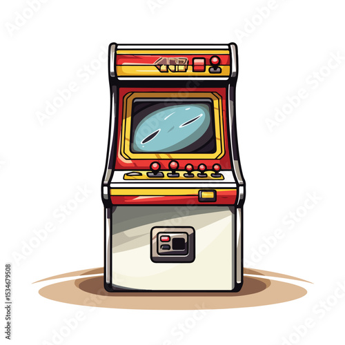 Vintage Video Game Retro Machine Icon Vector Illustration for Design Projects