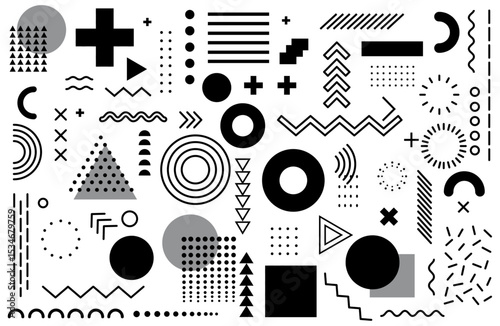 Geometric Abstraction: A collection of minimalist geometric shapes, meticulously arranged with a keen eye for balance and visual harmony. A dynamic blend of form, texture, and spatial organization