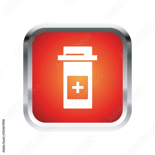 Medicine jar icon design template