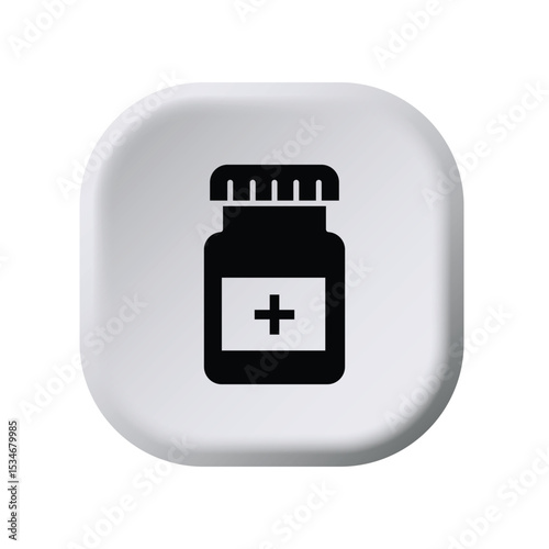 Medicine jar icon design template