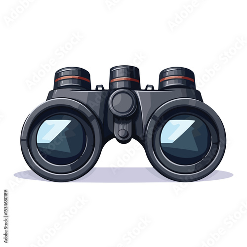 Professional Vector Illustration of Isolated Binoculars Instrument for Various Purposes