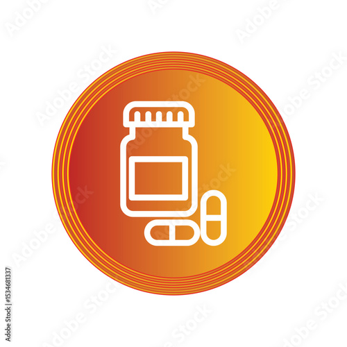 Medicine jar icon design template