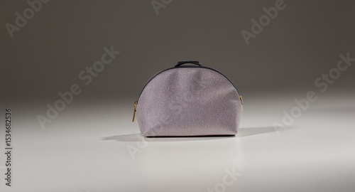 Simple Lavender Cosmetic Bag on White Surface