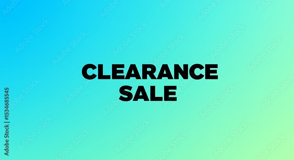 Fototapeta premium Clearance Sale Banner: The image is a eye-catching sale advertisement with the words 
