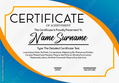 Certificate of Appreciation template.Trendy geometric design.