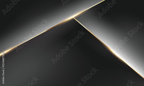Minimalist black background with sleek golden diagonal lines and soft light gradients, creating a luxurious and futuristic tech inspired visual for modern design applications.