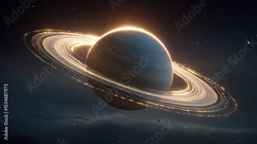 Saturn's Stunning Rings: A Captivating View of the Ringed Planet in Space