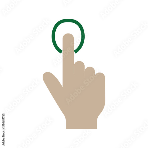 hand icon with like using fingerprint tool
