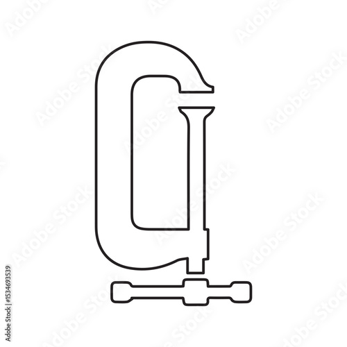 Clamp instrument tool line icon