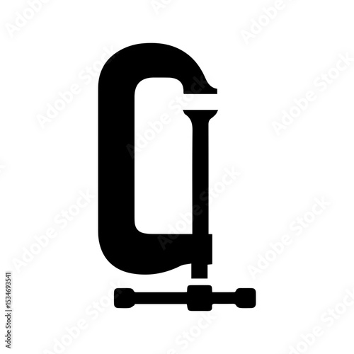 Clamp instrument tool glyph icon