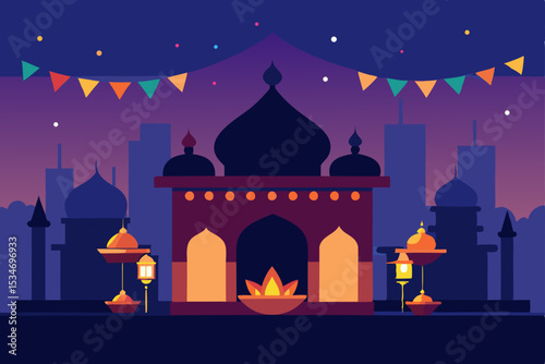 mosque at night