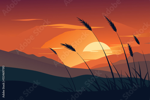 sunset over the sea