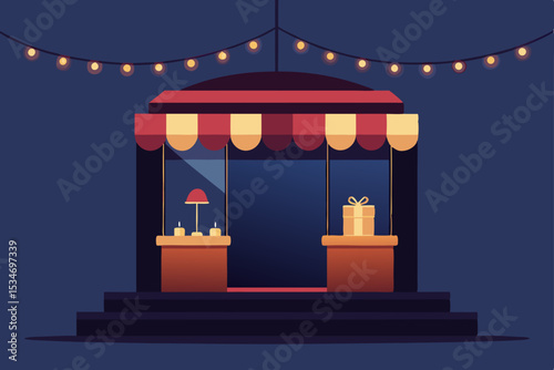 circus tent in the night